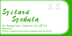 szilard szekula business card